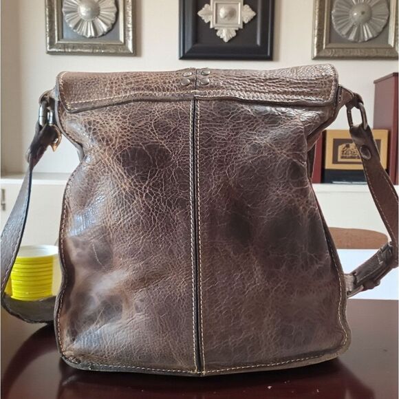 Patricia Nash Brown Leather Messenger Bag In Preloved CONDITION - Picture 4 of 14
